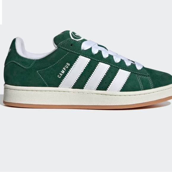 adidas Originals Shoes - adidas Originals Campus Green White Suede Sneakers